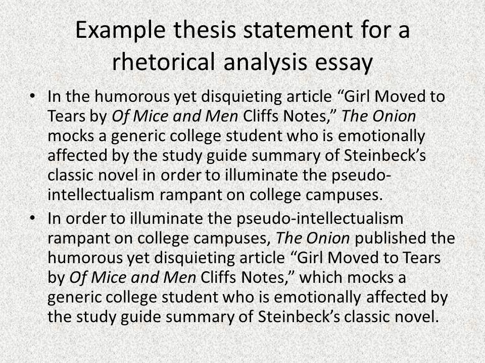 thesis statement article